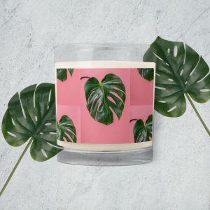 Glass jar soy wax candle